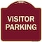 Signmission Designer Series Sign-Visitor Parking, Burgungy Heavy-Gauge Aluminum, 18" x 18", BU-1818-9740 A-DES-BU-1818-9740 - alternate 1